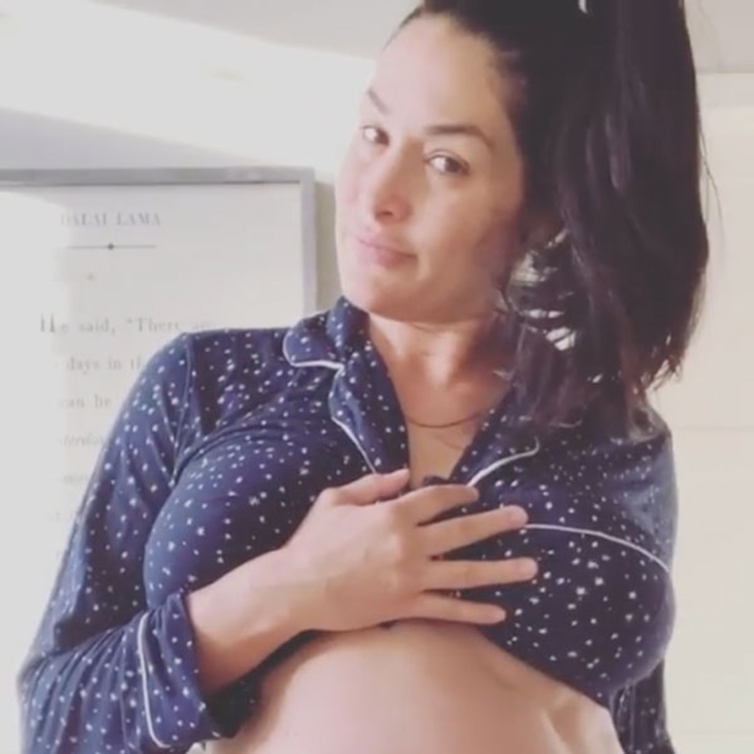 nikki bella pregnant bump weeks child pregnancy celebrates photographs being